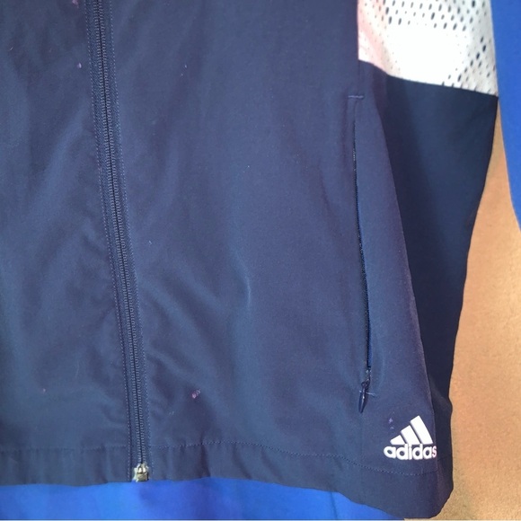 Adidas sport large Noble Indigo Hi-Res Blue Sport ID Wind Jacket CW2230 hood - Picture 6 of 9